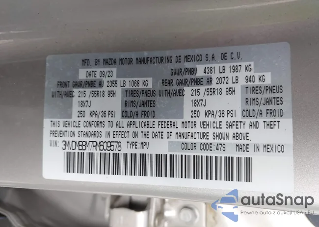 3MVDMBBM7RM609578: 43488712