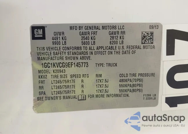 1GC1KVCG9EF145773: 43488774