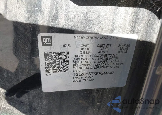 1G1ZC5STXPF244547: 43488813