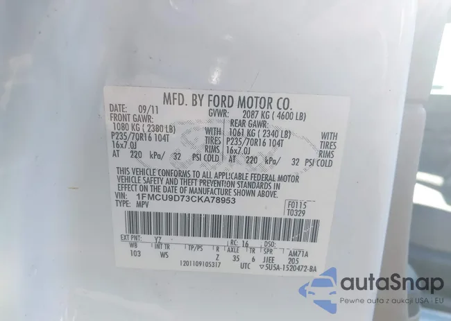 1FMCU9D73CKA78953: 43488851