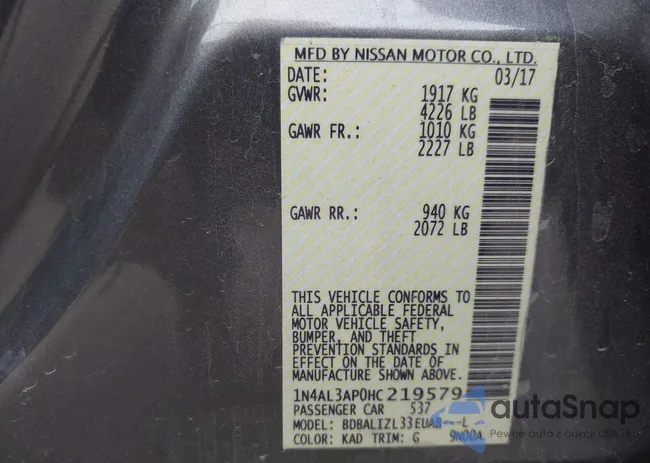 1N4AL3AP0HC219579: 43488927