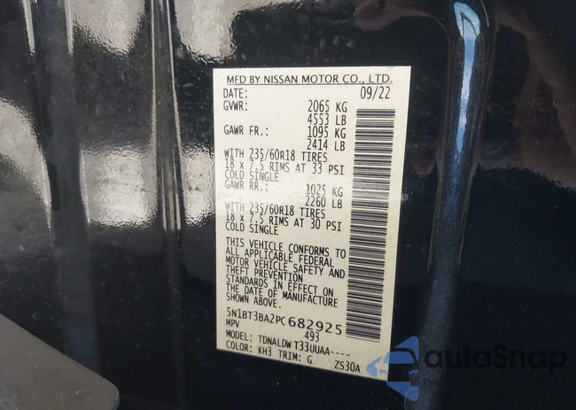 5N1BT3BA2PC682925: 43489003