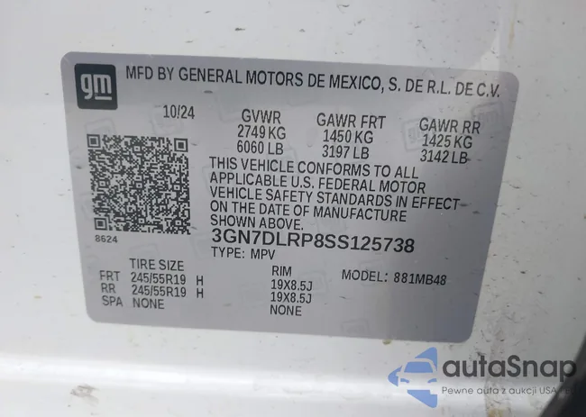 3GN7DLRP8SS125738: 43488090