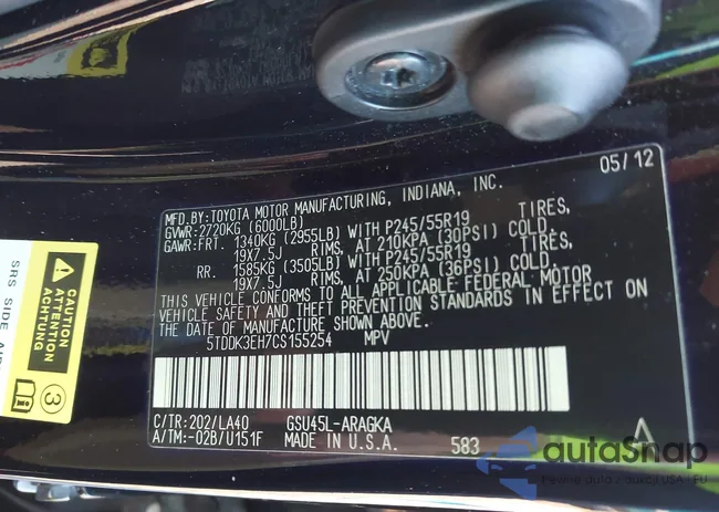 5TDDK3EH7CS155254: 43488136