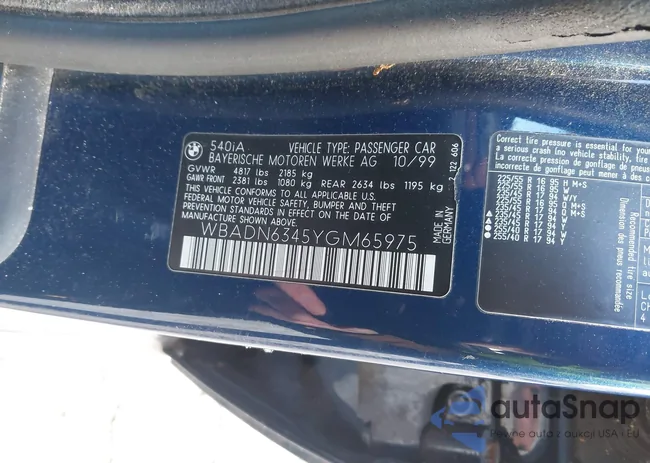 WBADN6345YGM65975: 43488141