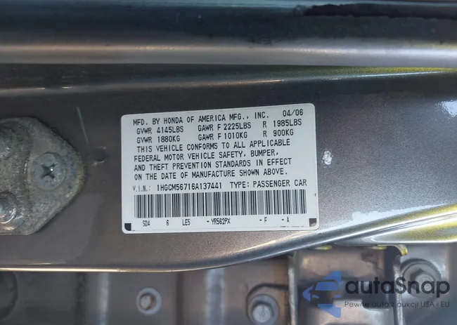 1HGCM56716A137441: 43488178