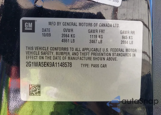 2G1WA5EK9A1148578: 43488263