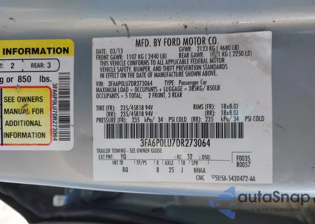 3FA6P0LU7DR273064: 43488305