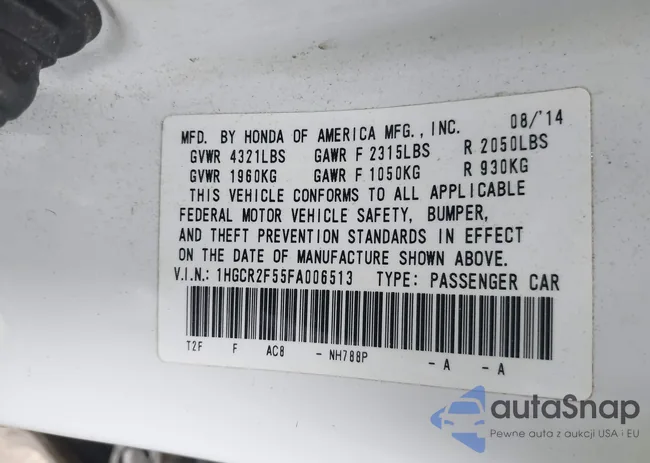 1HGCR2F55FA006513: 43488378