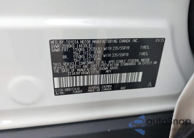 2T3A1RFV8SW513729: 43489898