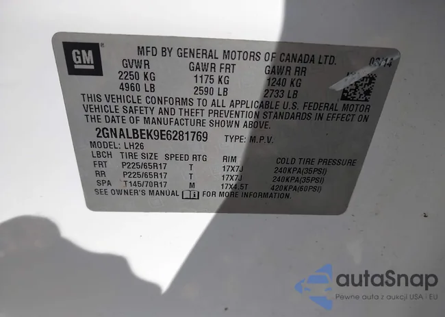 2GNALBEK9E6281769: 43489906