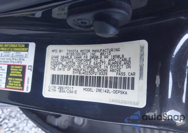 5YFBU4EE5DP219329: 43489064