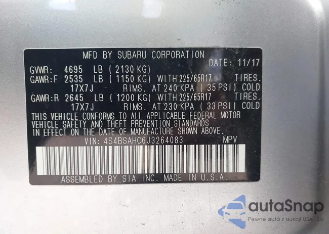 4S4BSAHC6J3264083: 43489072