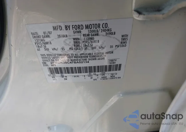 2FMDK38C47BA52134: 43489161