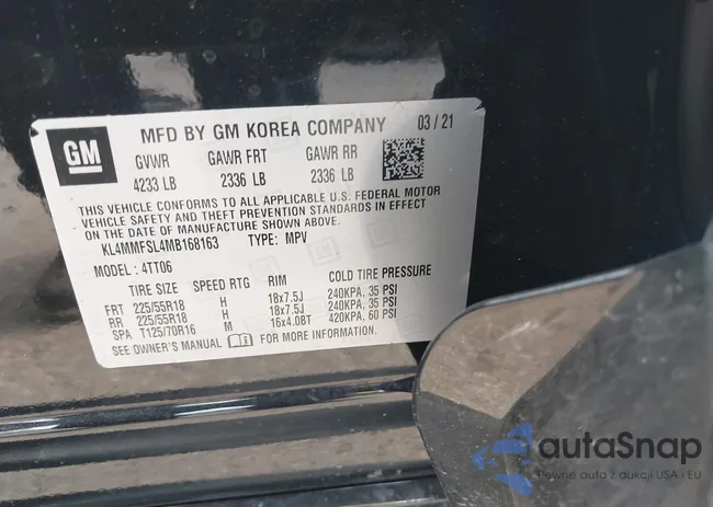 KL4MMFSL4MB168163: 43489324