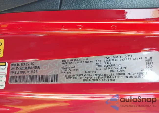 1C4HJXDN6NW194908: 43489328