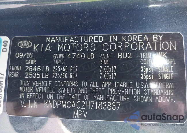 KNDPMCAC2H7183837: 43490448