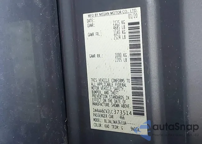 1N4AA6CV2LC373514: 43490595