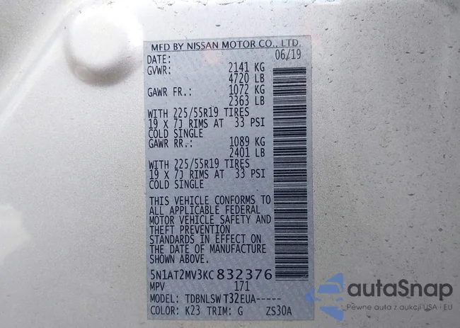 5N1AT2MV3KC832376: 43490632