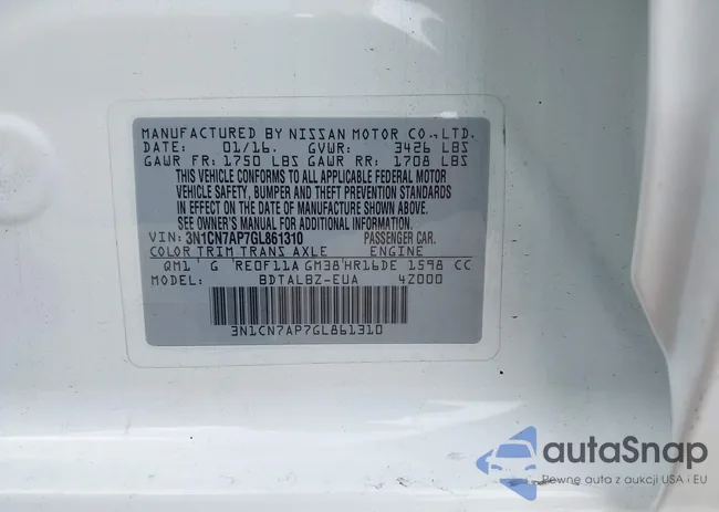 3N1CN7AP7GL861310: 43490668