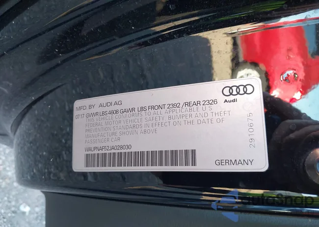 WAUPNAF52JA028030: 43490669