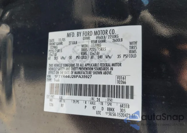 1FTYR44U26PA35927: 43490756