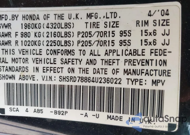 SHSRD78864U236022: 43490858