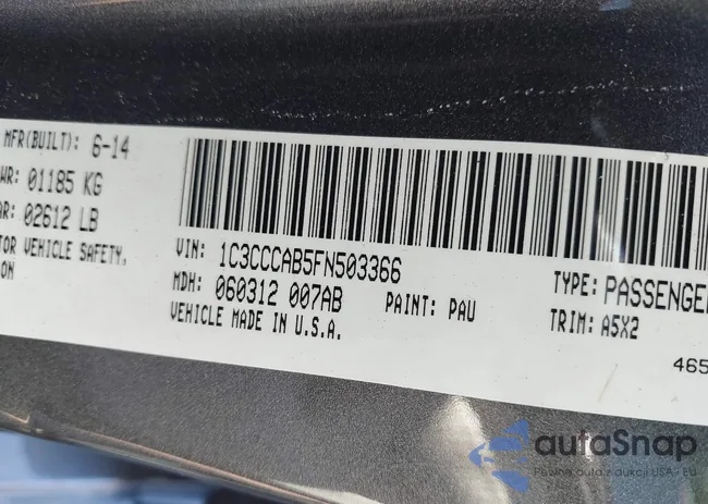 1C3CCCAB5FN503366: 43490301