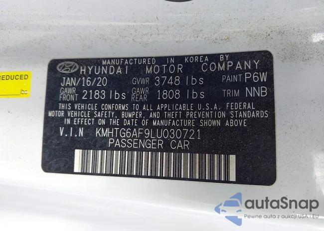 KMHTG6AF9LU030721: 43490331