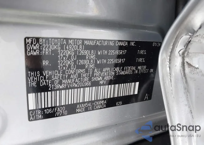 2T3RWRFV4RW200966: 43491553