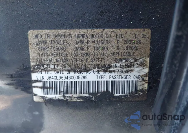 JH4CL96946C005299: 43491846