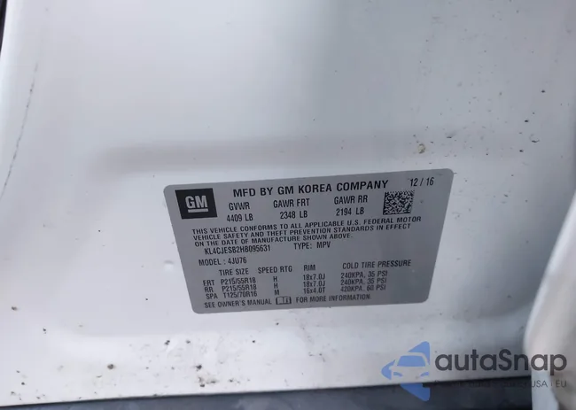 KL4CJESB2HB095631: 43491858