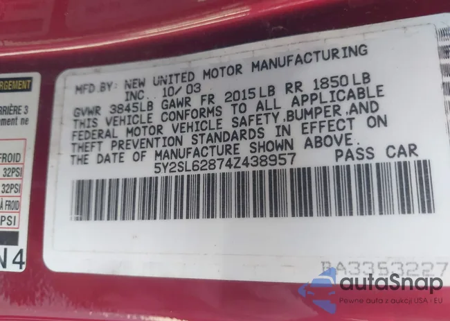 5Y2SL62874Z438957: 43491876