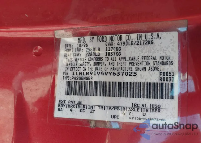 1LNLM91V4VY637025: 43491896