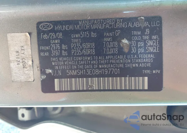 5NMSH13E08H197701: 43491188