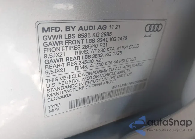 WA1LXBF76ND006436: 43491199