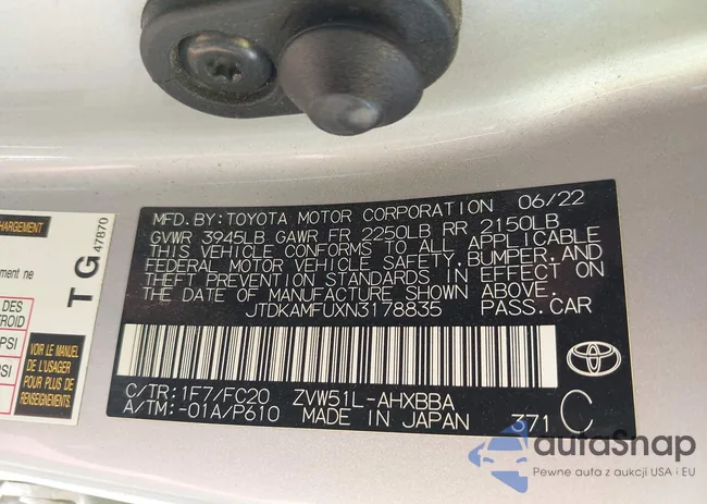 JTDKAMFUXN3178835: 43491229