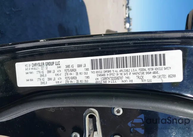 1C6RR7NT3DS506707: 43491272