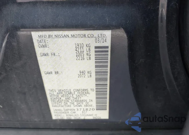 1N4AL3AP4EN371820: 43491277