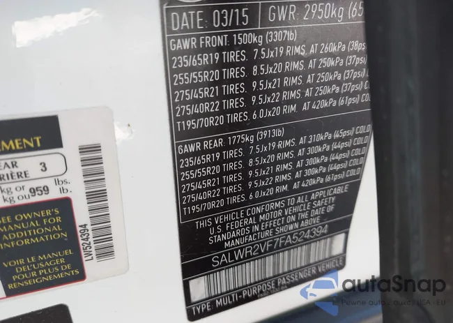 SALWR2VF7FA524394: 43492622