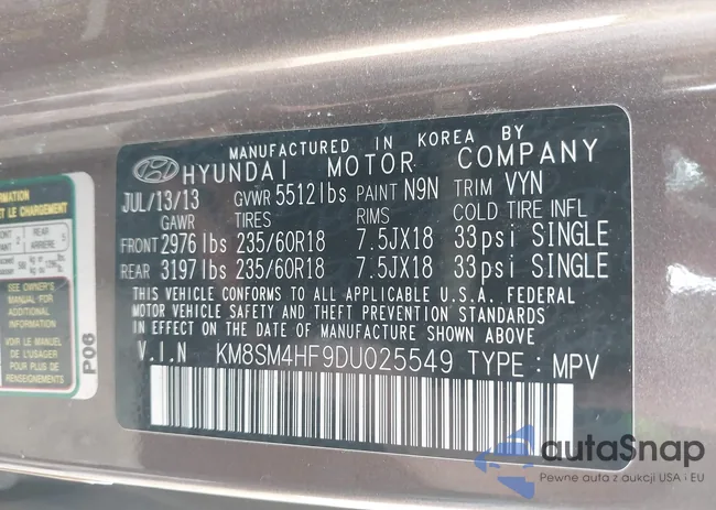 KM8SM4HF9DU025549: 43492652