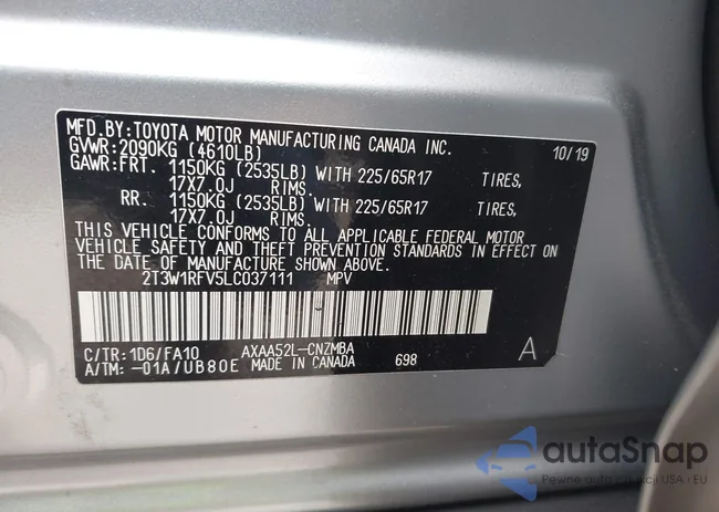 2T3W1RFV5LC037111: 43492679