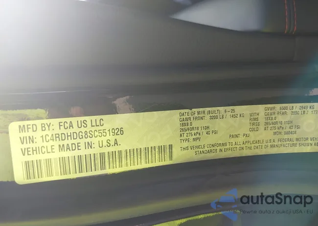 1C4RDHDG8SC551926: 43492933