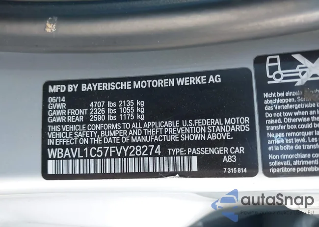 WBAVL1C57FVY28274: 43492958