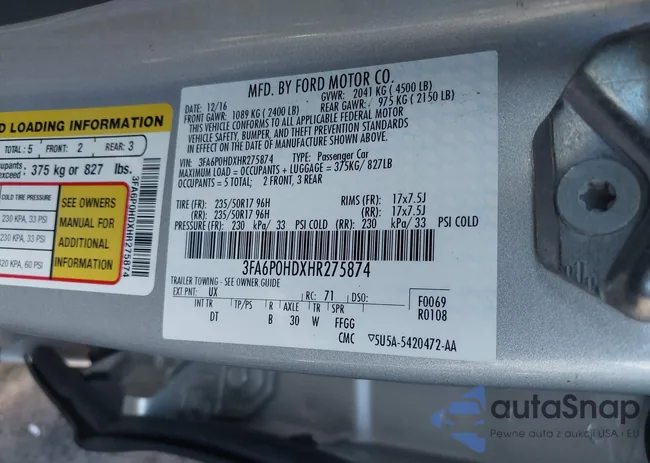 3FA6P0HDXHR275874: 43492979