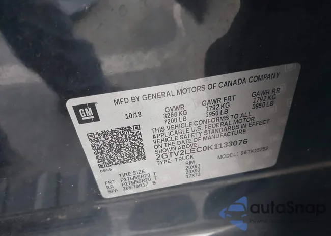 2GTV2LEC0K1133076: 43492067