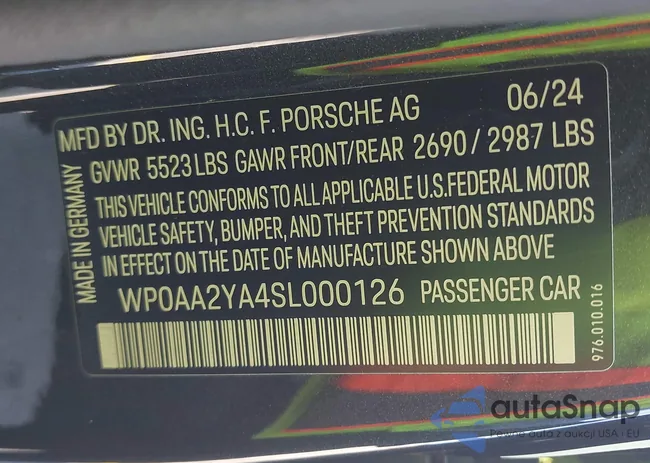 WP0AA2YA4SL000126: 43492201