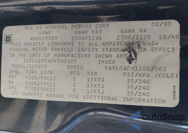 1GTCS19Z4RK500355: 43492251