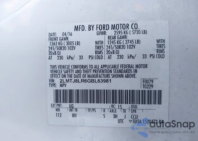 2LMTJ8LR6GBL63981: 43492274