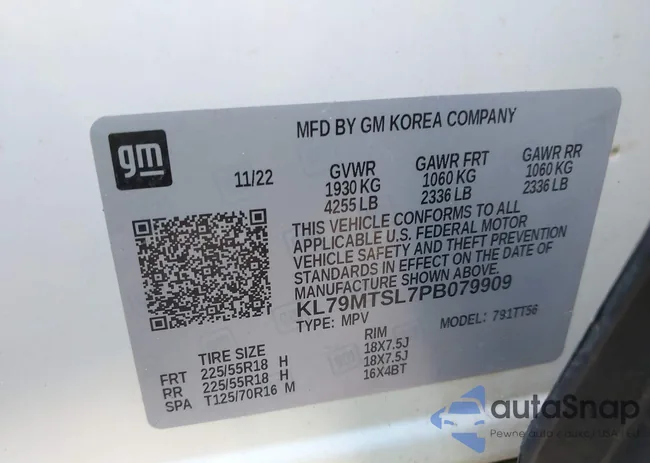 KL79MTSL7PB079909: 43492394